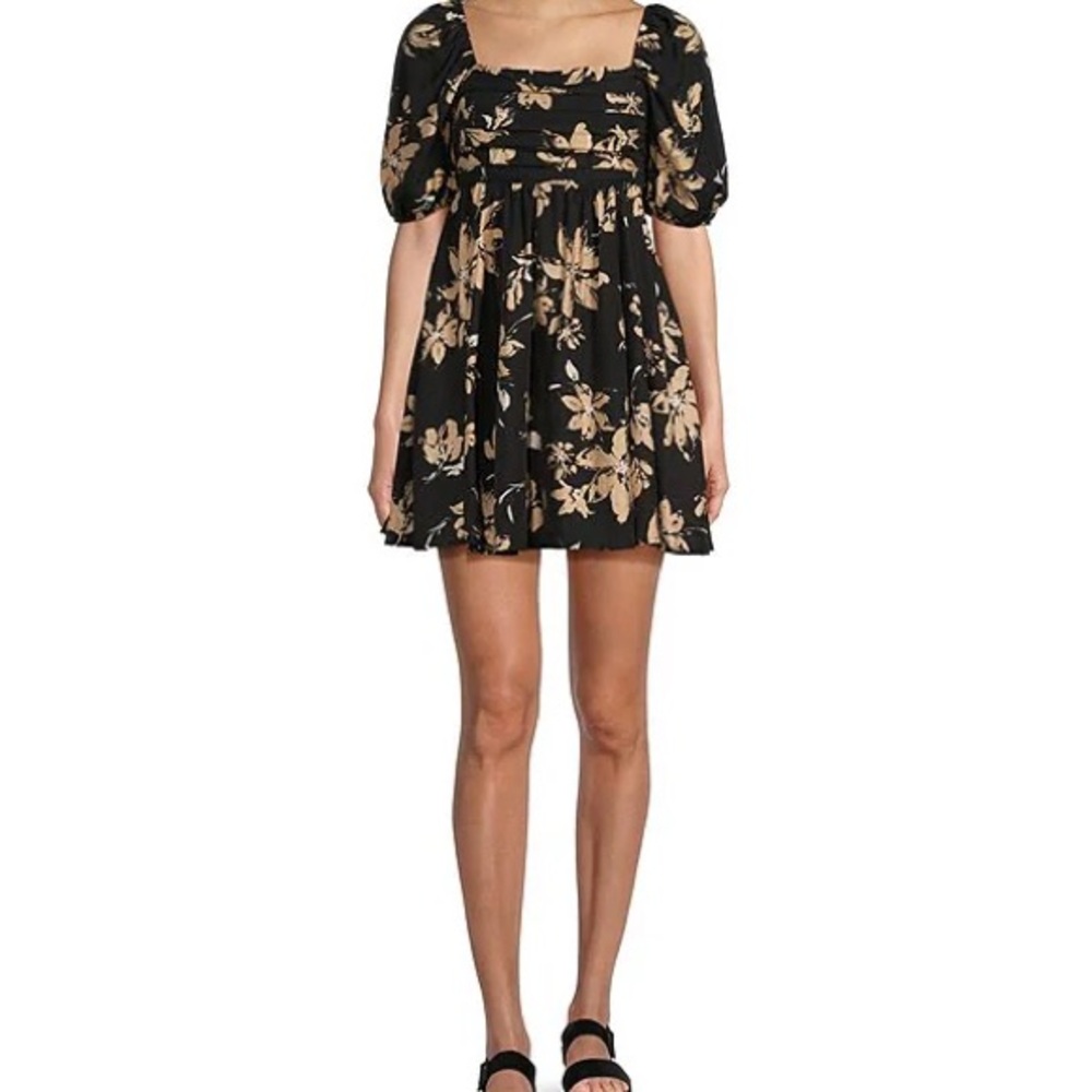 Floral Black Dress
